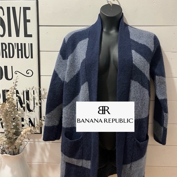BANANA REPUBLIC Ajri Geometric  Coatigan SIZE M - Picture 3 of 4